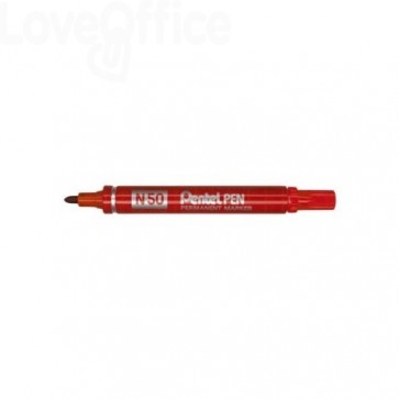 Pentel pennarello indelebile Rosso - Pentel N50 - tonda - 4,3 mm