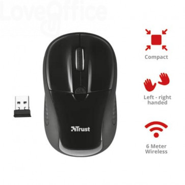 Mouse Ottico Wireless Primo Trust - Nero -20322