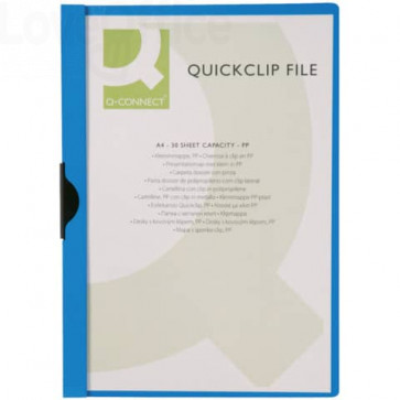 Cartelline con clip Q-Connect PVC 22x30,7 cm Blu KF00462 (conf.25)
