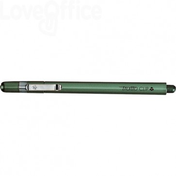 Penne a punta sintetica Tratto Clip 0,8 mm Verde (conf.12)