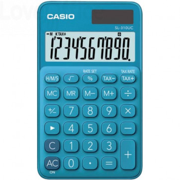 Calcolatrice tascabile SL-310UC a 10 cifre Casio - Blu - SL-310UC-BU