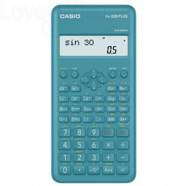 Calcolatrice scientifica CASIO 12 cifre a batteria turchese FX-220-S Plus