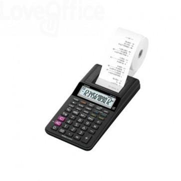 Calcolatrice scrivente CASIO display a 12 cifre - almentazione rete o batteria Bianco - HR-8RCE-WE blister