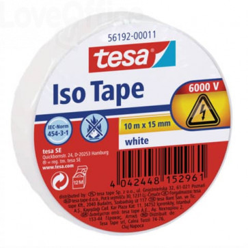 Nastro isolante Tesa - Bianco - 15 mm x 10 m - 56192-00011-02