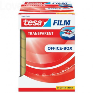 Nastri adesivi Trasparenti Tesa Transparent - 19 mm x 66 m - 57406-00002-00 (conf.8)