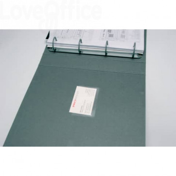 Tasche adesive portabiglietti Q-Connect ppl 6x9,5 cm Trasparente apertura lato lungo (conf.10)
