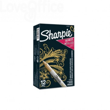 Pennarello indelebile Sharpie Metallic - F - punta conica 3 mm Oro 1891062