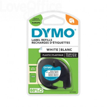Nastro per etichettatrici Dymo LetraTag - plastica - Bianco - S0721610