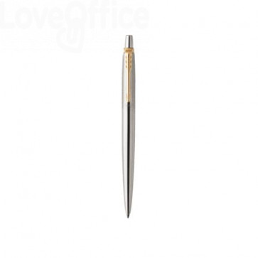 Jotter Stainless Steel Parker Pen - dorata - Blu - Tratto M - 1953182