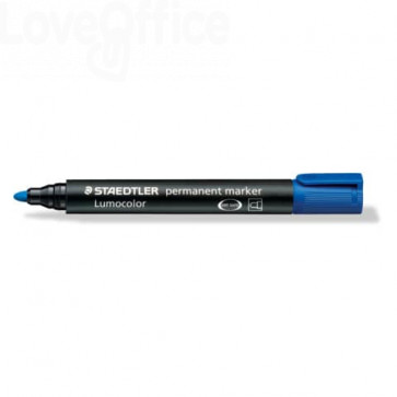 Pennarello indelebile Blu Lumocolor Permanent Staedtler - tonda - 2 mm
