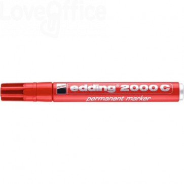 Pennarello indelebile Rosso Edding 2000 - tonda - 1,5-3 mm