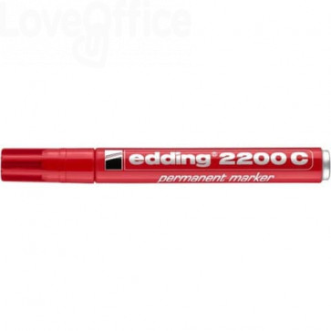 Pennarello indelebile Rosso Edding 2200C - a scalpello - 1-5 mm