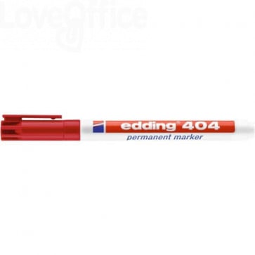 490 Edding - Pennarello indelebile Rosso - punta extra-fine - 0,75