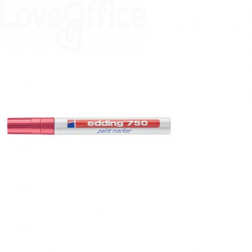 Pennarello a vernice Rosso - Edding 750 - tonda - 2-4 mm