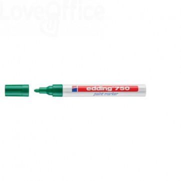Pennarello a vernice Verde - Edding 750 - tonda - 2-4 mm