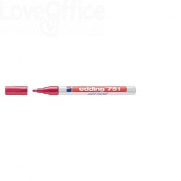 Pennarello a vernice Rosso - Edding 750 - tonda - 1-2 mm
