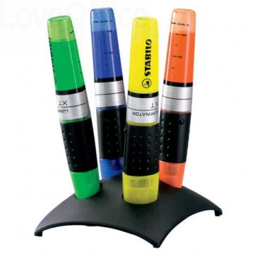 Set evidenziatori Stabilo con desk in plastica - Luminator - Assortito - 2-5 mm (conf.4)
