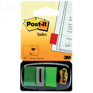 Segnapagina Post-it® Index 680 - Verde (conf.50 segnapagina)