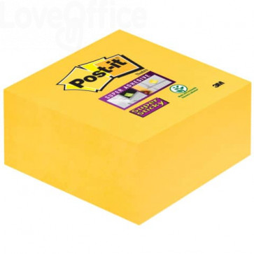 Foglietti riposizionabili Post-it® Super Sticky Cubo - 76x76 mm - Giallo oro