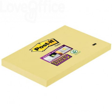 Foglietti riposizionabili Post-it® Super Sticky Canary™ - 76x127 mm - Giallo canary (conf.12)