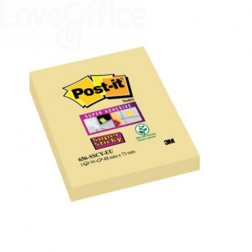 Foglietti riposizionabili Post-it® Super Sticky Notes 48x73 mm 90 fogli Giallo Canary™ (conf.12)