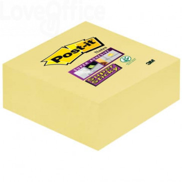 Foglietti Post-It® Super Sticky - 76x76 mm (cubo 270 fogli Giallo Canary™)