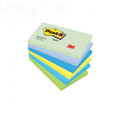 Foglietti riposizionabili Post-it® Notes Dream - tinta unita - 100 - 76x127 mm - Verde, Blu - 655-MTDR (conf.6)
