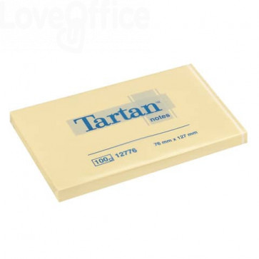 Foglietti riposizionabili Tartan™ Notes 100 fogli 63 g/m² Giallo 127x76mm - 655 Yellow (conf.12 blocchetti)