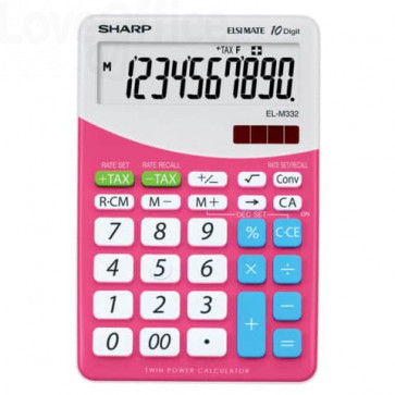Calcolatrice da tavolo EL-M332B a 10 cifre Sharp - Rosa - SH-ELM332BPK