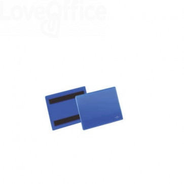 Tasche per identificazione Durable con bande magnetiche Blu - est. mm. 16,3x 12,0 cm - inserto A6 orizzontale - 175607 (conf.50)