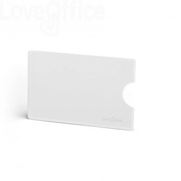 Tasca porta carte di credito DURABLE RFID SECURE CONFEZIONE RETAIL Trasparente 54x86mm conf.3 - 890319