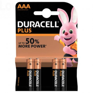 Batterie alcaline Duracell Plus Power Ministilo 2400 mAh AAA - DU0200 (conf.4)