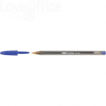 Penne a sfera Cristal® Bic - Large - Blu - 1,6 mm - cappuccio (conf.50)