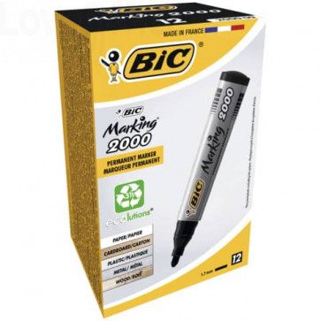 Permanent Marker 2000 Bic - Nero - tonda - 2,5 mm - 8209153 (conf.12)