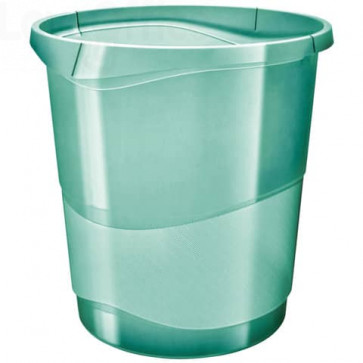 Cestino gettacarte Esselte Colour'Ice polistirene Verde Trasparente 14 litri 626290