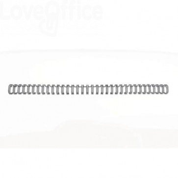 Spirali metalliche a 34 anelli GBC Wirebind 8 mm - fino a 70 fogli - A4 - Nero - RG810510 (conf.100)