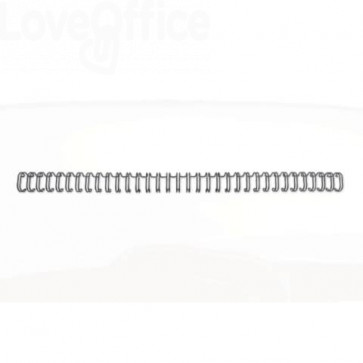Spirali metalliche a 34 anelli GBC Wirebind 12 mm - fino a 115 fogli - A4 - Nero - RG810810 (conf.100)