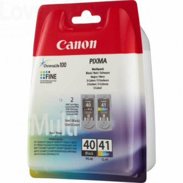 Cartucce Canon Originali 0615B043 blister Chromalife 100 PG-40 + CL-41 Nero+colore (conf.2)