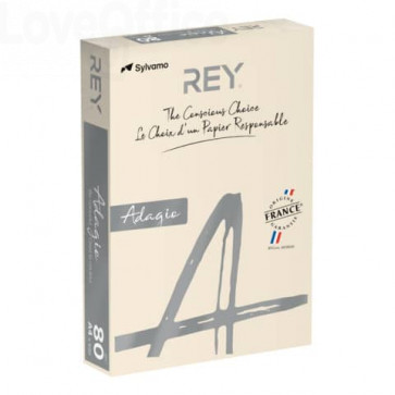 Carta colorata A4 AvorioINTERNATIONAL PAPER Rey Adagio 80 g/m² (risma 500 fogli)