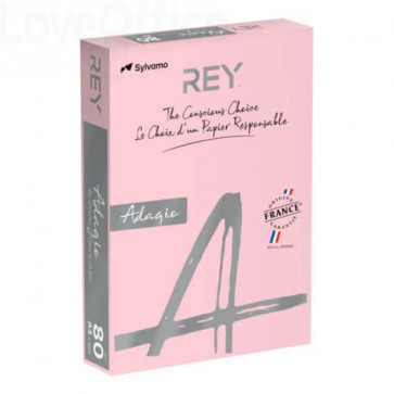 Carta colorata A4 Rosa INTERNATIONAL PAPER Rey Adagio 80 g/m² (risma 500 fogli)