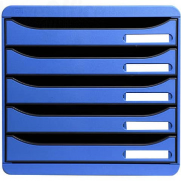 Cassettiera Big Box Plus Exacompta - Blu ghiaccio - 5 cassetti - 309779D