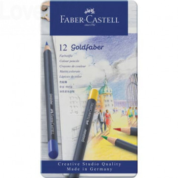 Matite colorate permanenti Goldfaber Faber-Castell 12 colori - 114712 (conf.12)
