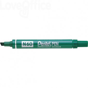 Pentel pennarello indelebile Verde - Pentel N60 - a scalpello - 3,9-5,5 mm