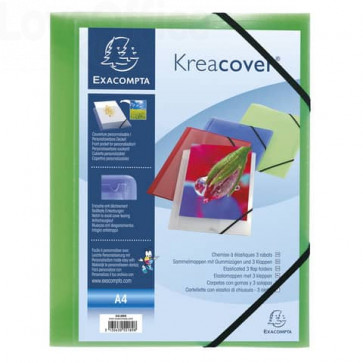 Cartellina con esaltico in ppl Kreacover® 24x32 cm - opaco - colore assortito 55189E