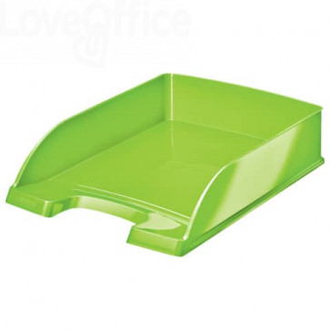 Vaschette portacorrispondenza Leitz WOW in polistirolo A4 Verde lime metallizzato - 52263054 (conf.5)