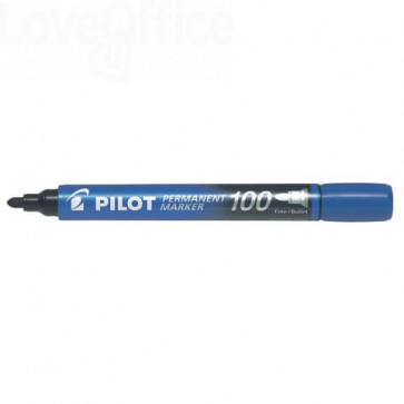 Pennarello indelebile Blu Pilot Permanent Marker 100 punta tonda 4,5 mm 2706