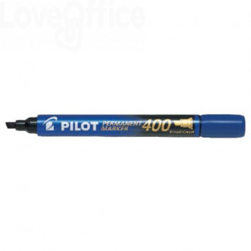 474 Pennarello indelebile Blu Pilot Permanent Marker 400 punta a scalpello  4,5 mm 2711 0.98 - Pennarelli Indelebili - LoveOffice®