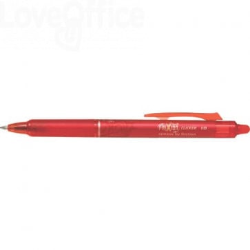 Penna a sfera a scatto cancellabile rossa Pilot Frixion Clicker punta Broad 1 mm