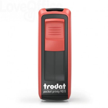 Timbro autoinchiostrante tascabile Trodat Pocket Printy 9511 38x14 mm Nero/Rosso - 148739