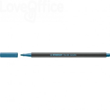 Pennarellino Stabilo Pen 68 metallic 1 mm - Blu metallizzato - 68/841